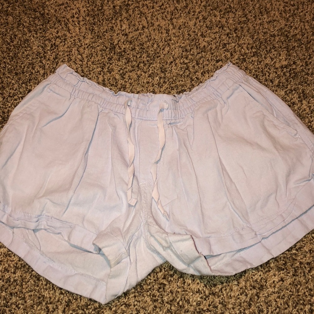 Blue shorts! Super cute!